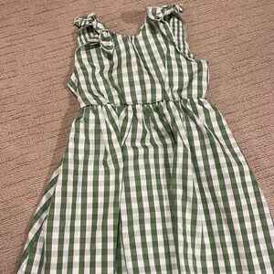 Green checkered dress